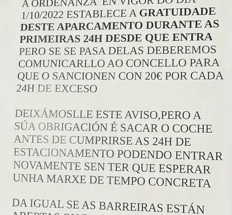 Nota de aviso do concello