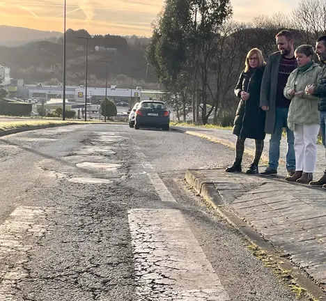 Representantes do BNG de Lal&iacute;n na Rolda Leste
